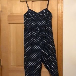 Cute Navy polka dot jumpsuit